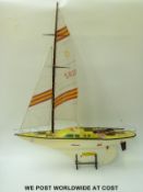 A Russian 1:10 scale model racing yacht,