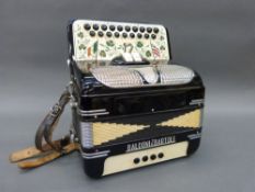 Two row chromatic melodeon by Baldoni and Bartoll,