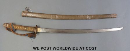 Shin Guto WWII Japanese katana with company officer tassel