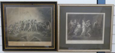 Two etchings after Bartolozzi,