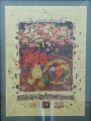 Roy Fairchild, Tableau II, signed limited edition 145/385 overpainted print, 84cm x 60cm,