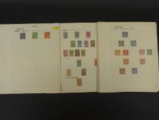 A quantity of loose album paper including a mint collection of early Austria stamps