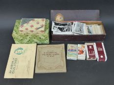 A quantity of cigarette cards and silks including Modern Beauties