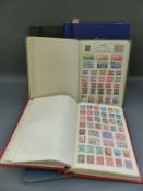 Five albums of world stamps, all reigns.