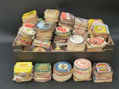 Approximately 2000 various beer mats to include Greenalls and Double Diamond examples and some sets