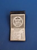 A miniature leather bound Almanac 1828,