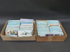 A collection of modern postcards in 2 boxes to include Great Britain and Ireland,
