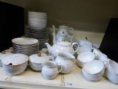 An Arzberg Porcelain polka dot pattern dinner/teaset