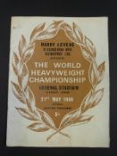 Muhammad Ali v Henry Cooper World Heavyweight Boxing Championship programme dated 21st May 1966