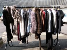 Over thirty items of clothing consisting of jackets and coats, some with Jane Norman, Monsoon,