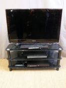 A Samsung 40inch flatscreen television with stand,