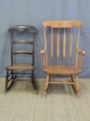 Two rocking chairs including Windsor example
