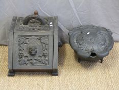 Two coal scuttles,