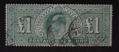 GB 1911-13 £1 deep green used SG 320,