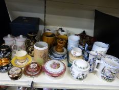 A collection of mixed ceramics including loving mug, Portmeirion, Old Tupton Ware, Limoges,