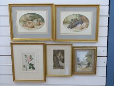 Joseph Bunker pair of watercolour still life of fruit width 25cm,