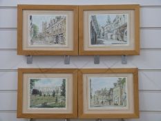 Four limited edition prints of local scenes to include Stroud, Cheltenham,