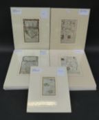 Twenty five 18thC maps including road map examples