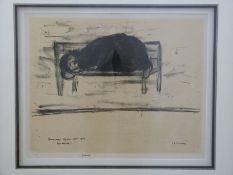 L S Lowry limited edition 32/75 print 'Bloomsbury Square June 1967',