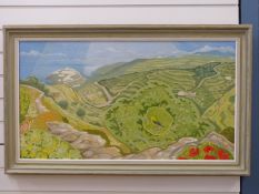 Oliver Heywood oil on canvas coastal landscape, signed lower centre,
