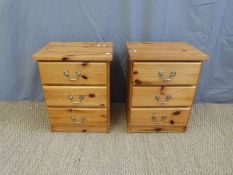 A pair of pine bedside chests (W45 x D34 x H58cm)