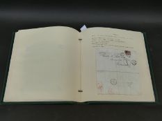 A mixed selection of covers relating to postal history including 1d black and 1841 2d blue on cover,