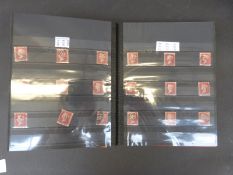 A stockbook of GB 1d red stamps 1864-79 plate 71-224