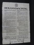 A proclamation from Field-Marshall D.