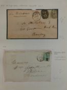 A selection of 13 GB surface printed stamps on cover or loose album pages.