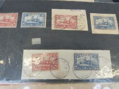 German Colony of Samoa. Early postcards and stamps including high value 