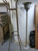 A retro coat stand and standard lamp