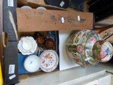 A quantity of ceramics to include Oriental ginger jar, 23cm tall, 19thC tea bowls, boxed Minton,