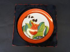 Bradford Exchange Clarice Cliff 'Red Tulip' plate, 279/1999, 30cm in diameter,