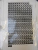 A print of a near-complete sheet of GB 1841 2d blue,