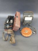 A GPO 'tapper' test phone in leather box,