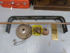 A brass and copper standard lamp,