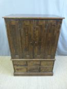 A modern Laura Ashley cabinet over six drawers (W95 x D36 x H135cm)