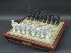 A Franklin Mint porcelain chess set 