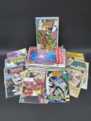 A quantity of comics to include DC detective comics 586, 593, 610, 618 and 624,