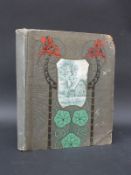 An Edwardian postcard album including Worcester, Holt Fleet, Derbyshire, Folkstone,
