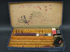 A boxed Barrett ticket printing set