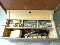A large tool chest and contents, mainly woodworking,