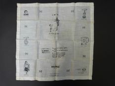 An ancient order of froth blowers silk handkerchief together with a box containing funeral cards