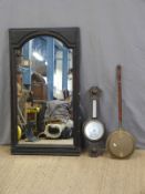 A brass warming pan,