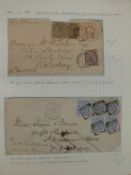 A selection of 14 GB surface printed stamps on cover or loose album pages,