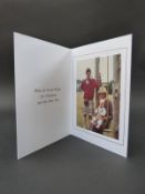 HRH Diana Princess of Wales, Prince Charles and Prince William 1983 photographic Christmas card,