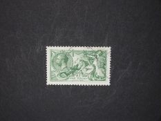 GB 1913 £1 green used Seahorse SG 403 light circular cancellation