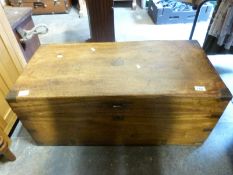 A possibly camphor wood campaign trunk or chest (W87 x D43 x H37cm)