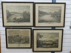 A pair of mid-18thC William Bellers engravings of the Lake District,