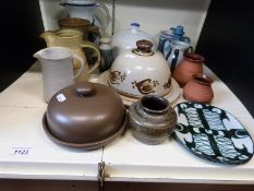 A quantity of studio ceramics/pottery to include Cornish, local Prinknash etc.